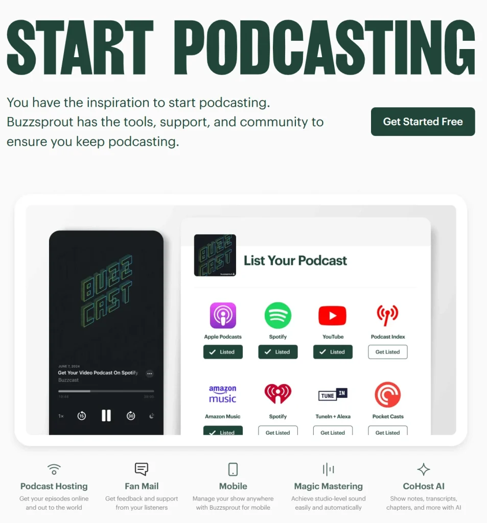 spotify podcast hosting platform