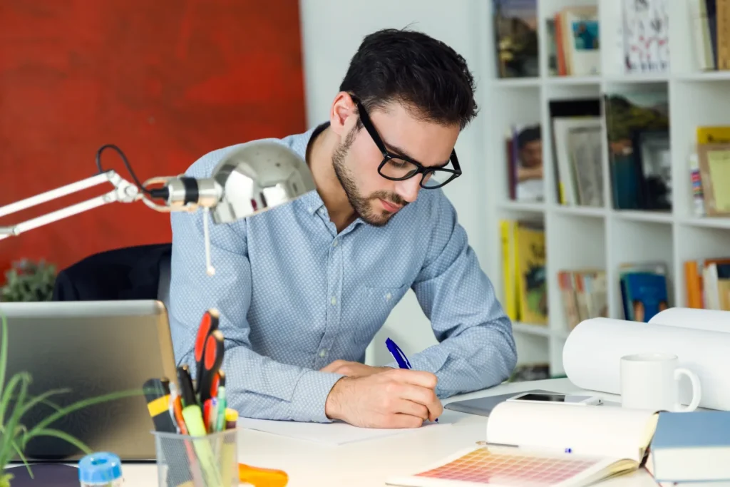 Graphic designer working Graphic designer working