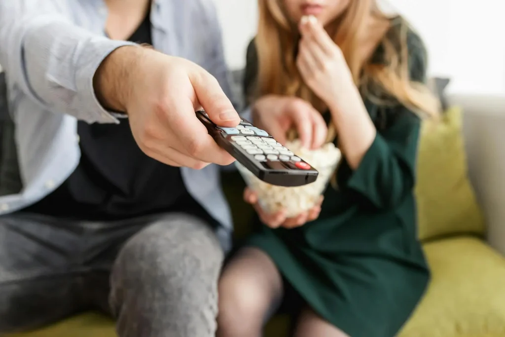 watching tv - remote watching tv - remote