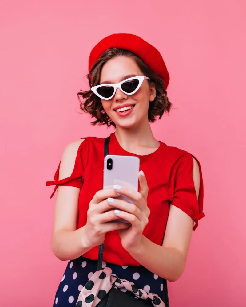 Creator recording vertical video content