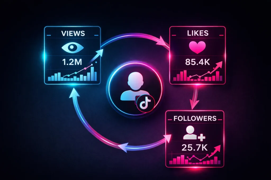 a neon lights with icons and graphs a neon lights with icons and graphs