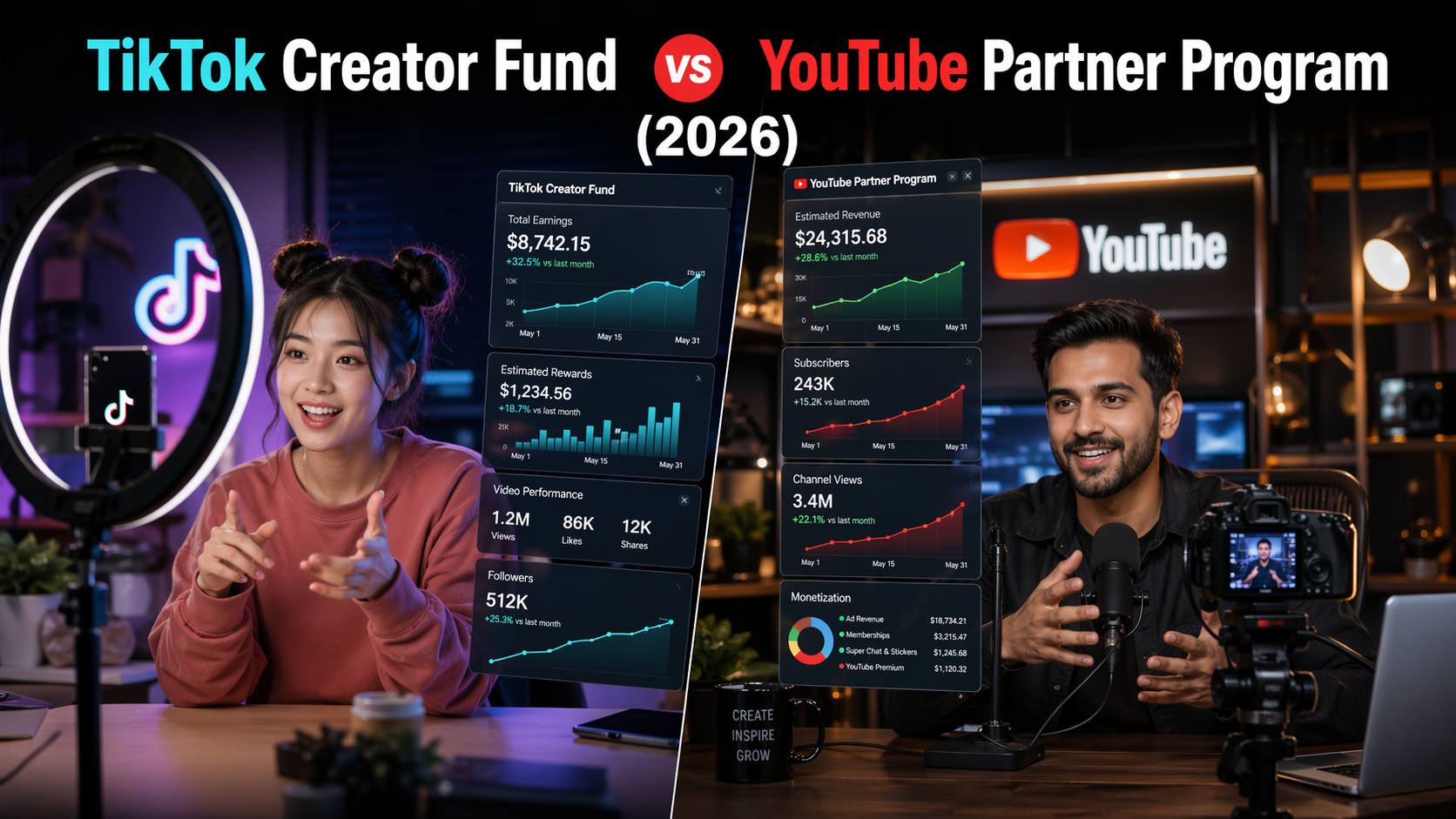 TikTok Creator Fund vs YouTube Partner Program TikTok Creator Fund vs YouTube Partner Program