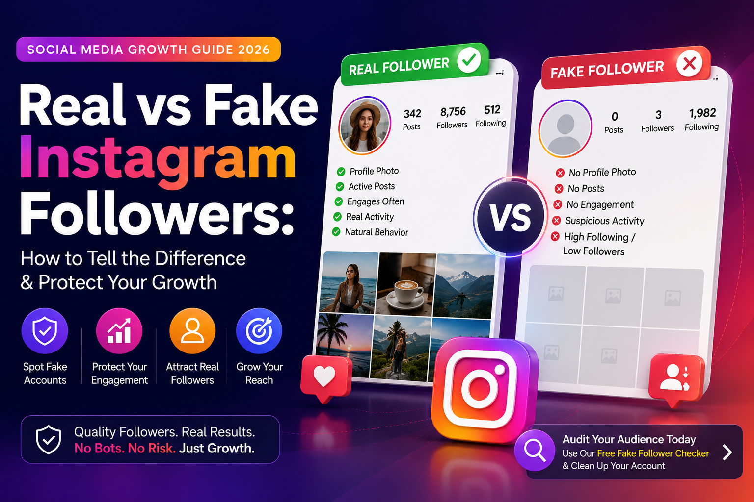 Real vs Fake Instagram Followers Real vs Fake Instagram Followers