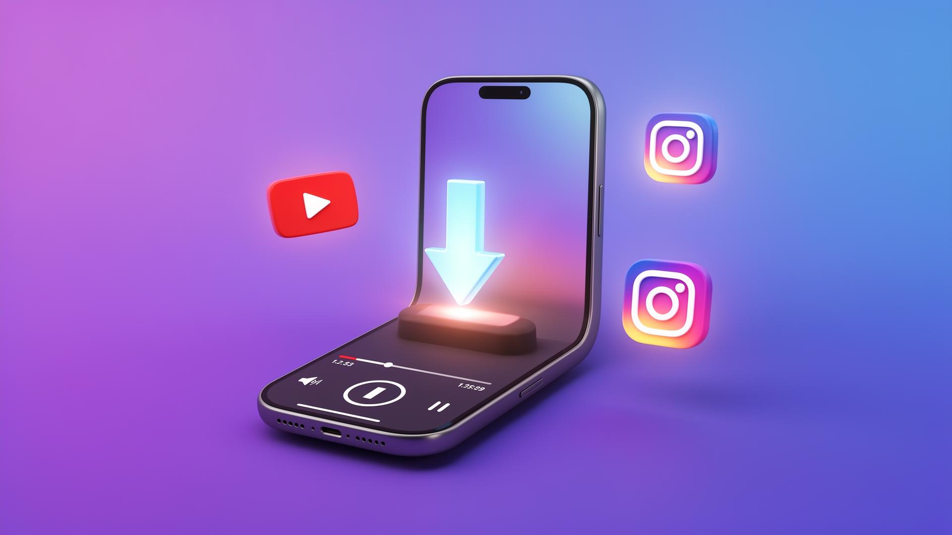 Influencer recording content for Instagram Influencer recording content for Instagram