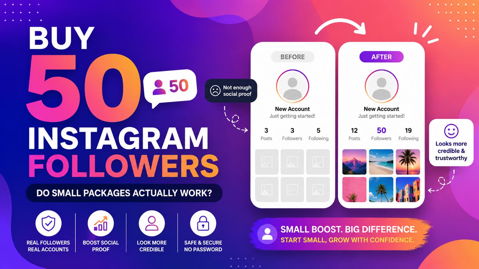 Boost your followers with confidence Boost your followers with confidence