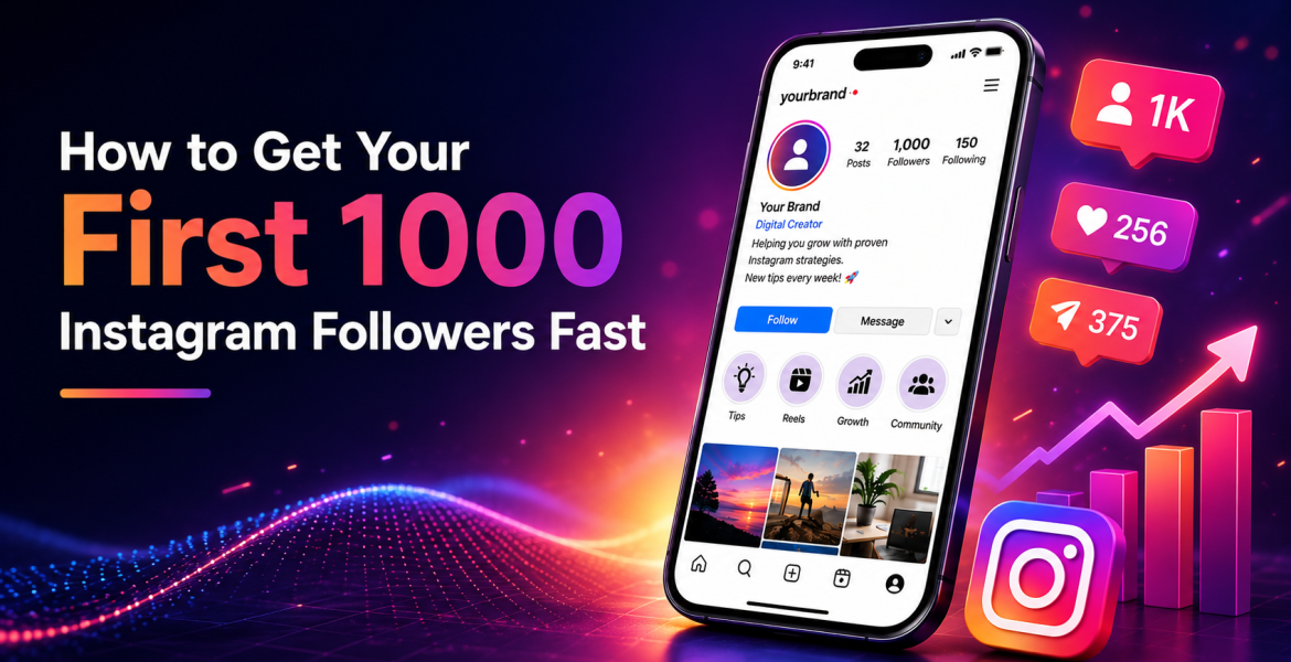 Instagram follower growth promotional graphic