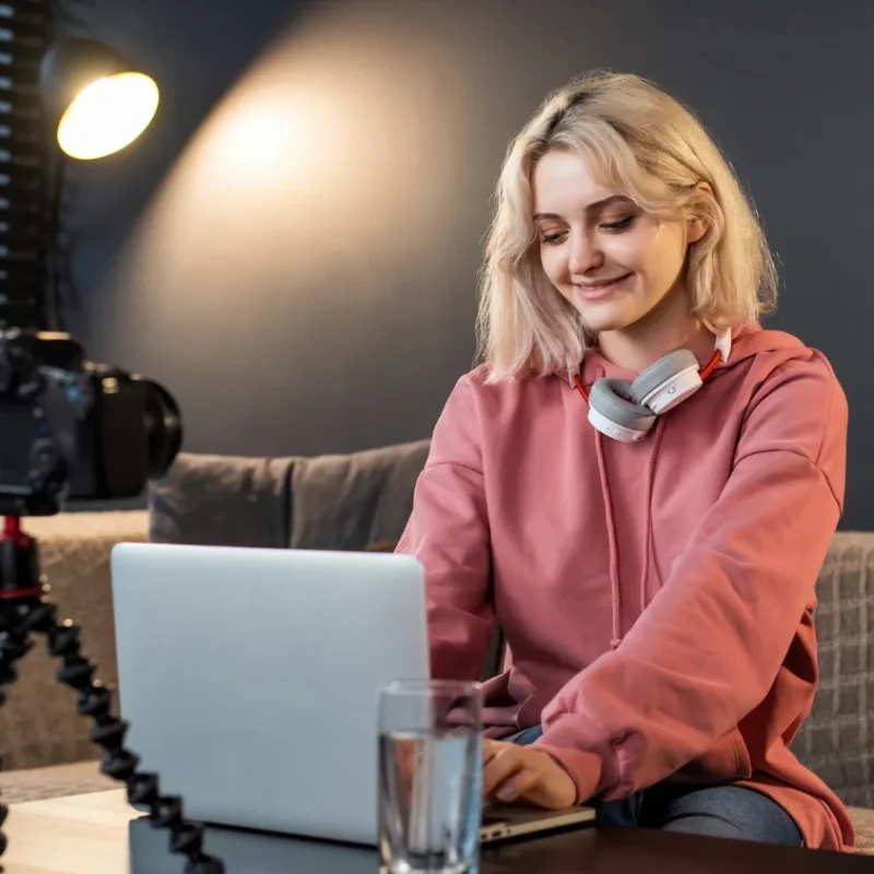 youtuber creating video youtuber creating video